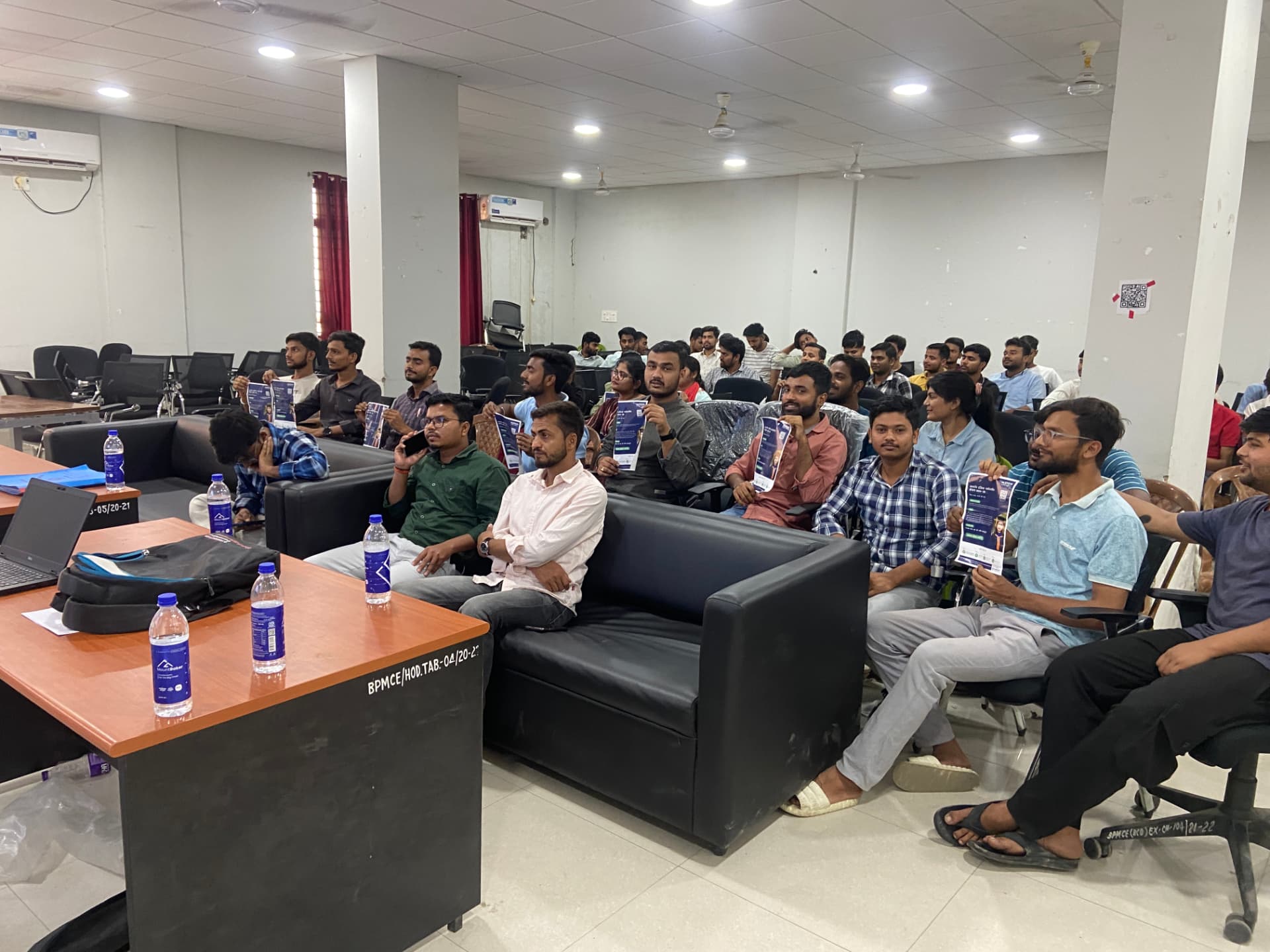 Professionals at a MedhaVardhan career seminar