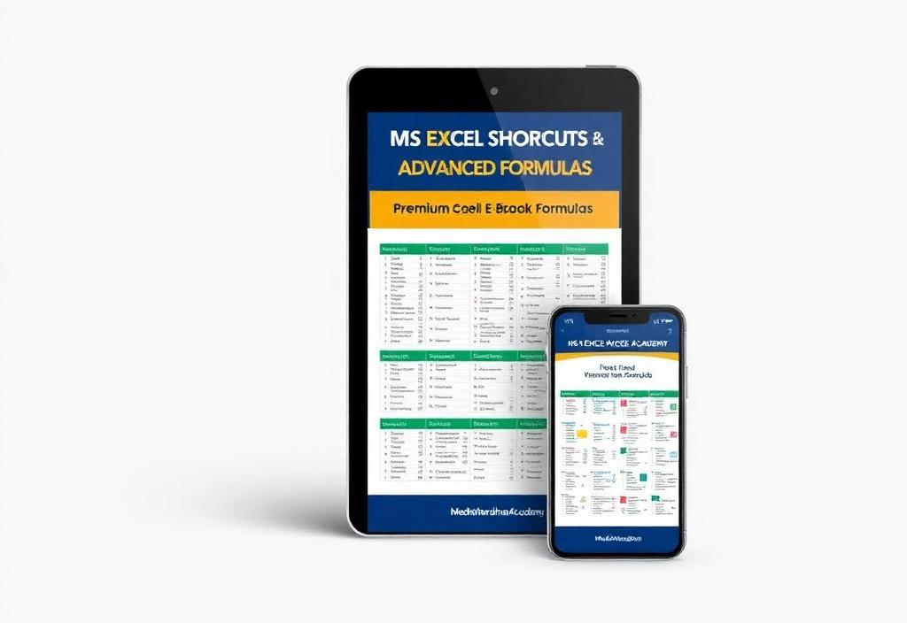 MS Excel shortcuts and advanced formulas e-book bonus